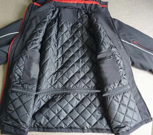 Unisex Polyester/Spandex Waterproof 3 Layer Bonded Fleece Softshell Jacket with Padding