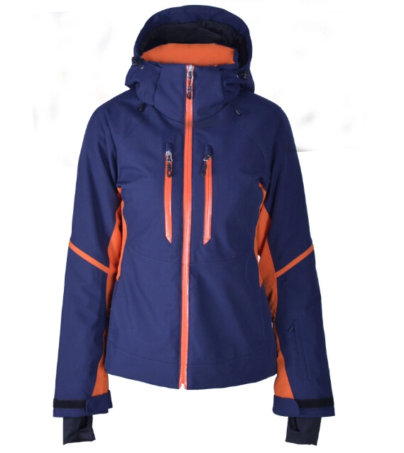 Custom Mens Winter Outdoor/Breathable/Windproof/Waterproof/Softshell Ski Snow Jacket with Hood