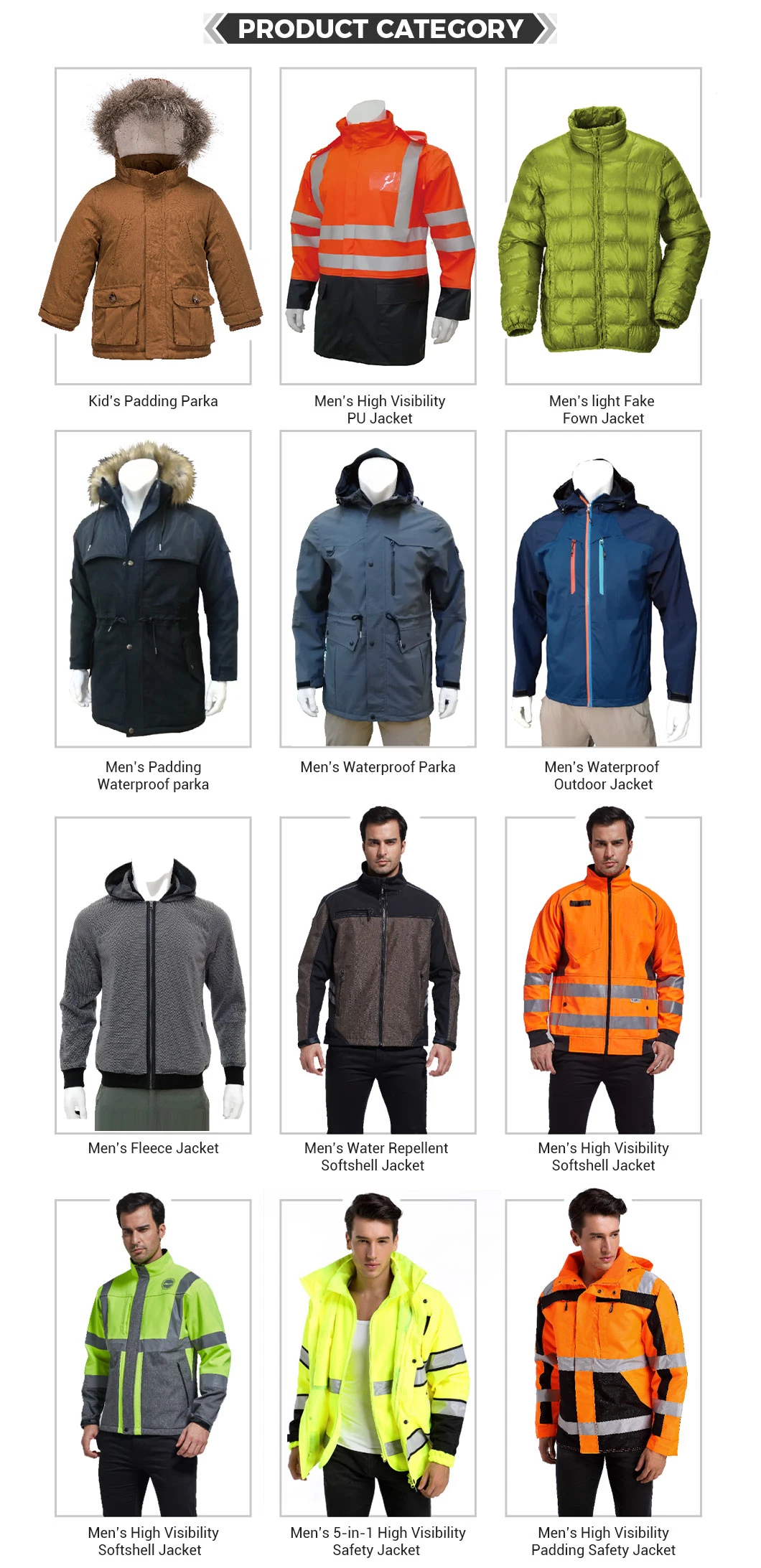 Winter Fashion Padded Down Jackets Outerwear Men Clothing