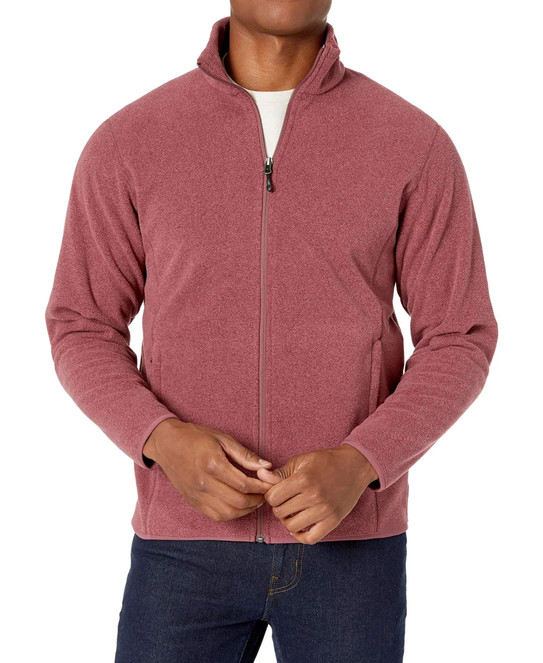 Wholesale Custom Men Warm Micro Full-Zip Polar Fleece Jacket