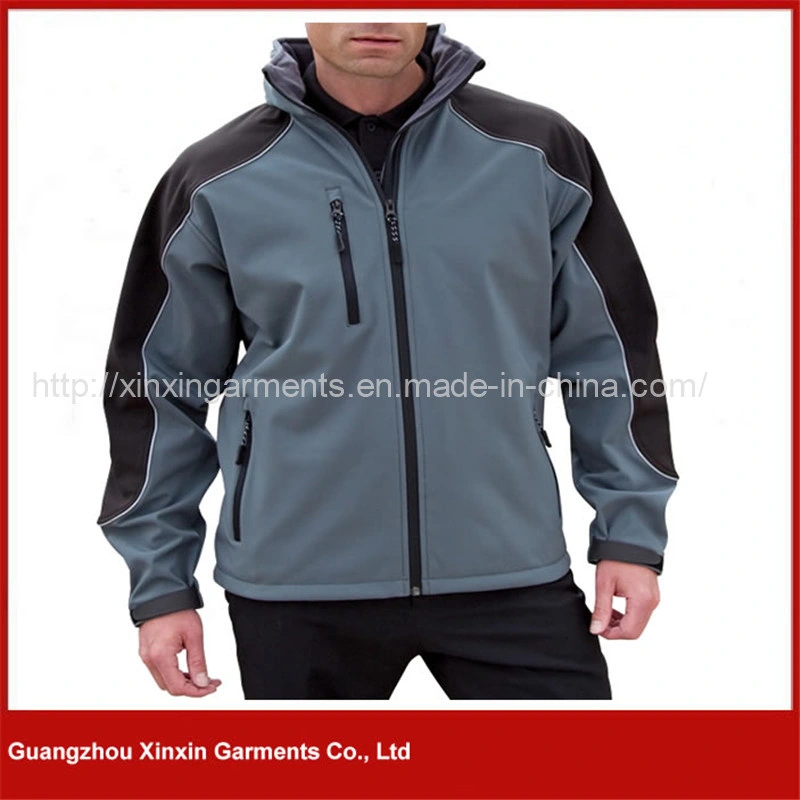 OEM Service Outdoor Mens Hooded Winter Softshell Jacket (J83)