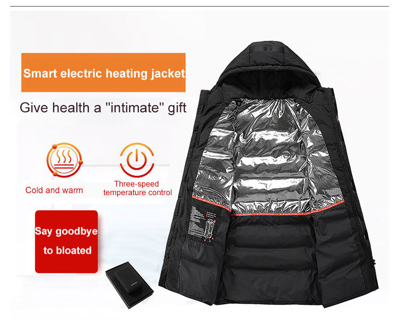 Smart Battery Heated Jackets Outdoor Winter Heating Down Jacket Th21008