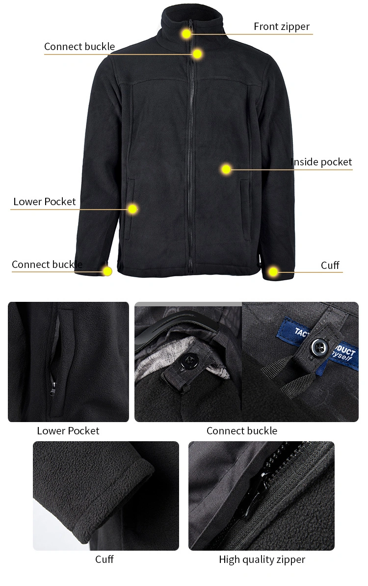 Black Color Wind Proof Jacket for Police Winter Outdoor Duty