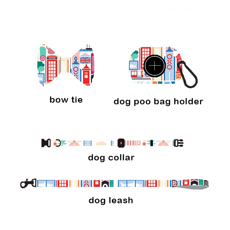 Reversible Reflective Waterproof Soft Dog Neoprene Harness Leash Collar Bandana