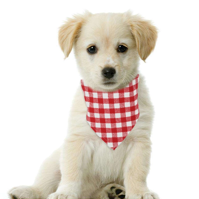 Wholesale OEM Premium Birthday Festival Party Custom Printed Polyester Cotton Dog Neckerchief Bandana