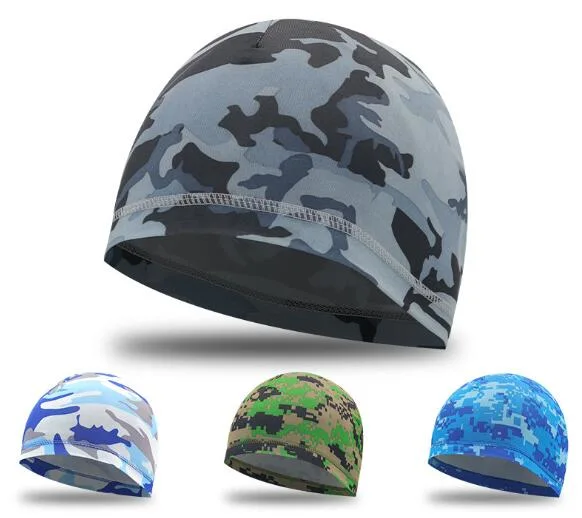 Camouflage Printing Cooling Cycling Beanie Cap Hat Custom Wicking Sport Skull Cap Bandana Hat
