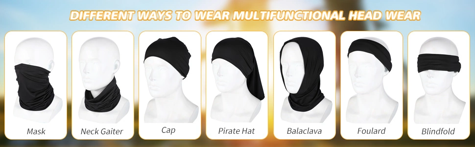 Custom Premium Scarf Magic Neck Gaiter Polyester Face Cover Multifunctional Headband Bandana