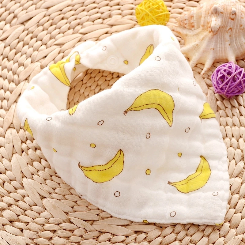 New Amazon Hot Selling Infant Combed Cotton Baby Triangle Bibs Saliva Towel