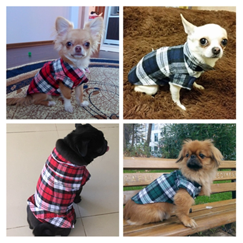 Pet Dog Clothes Soft Summer Plaid Dog Vest Clothes for Small Dogs Cotton Puppy Shirts