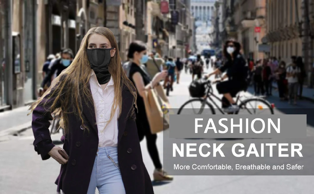 Cooling Neck Gaiter with Filter Ear Loops for Women Men Balaclava Bandana Face Cover Scarf