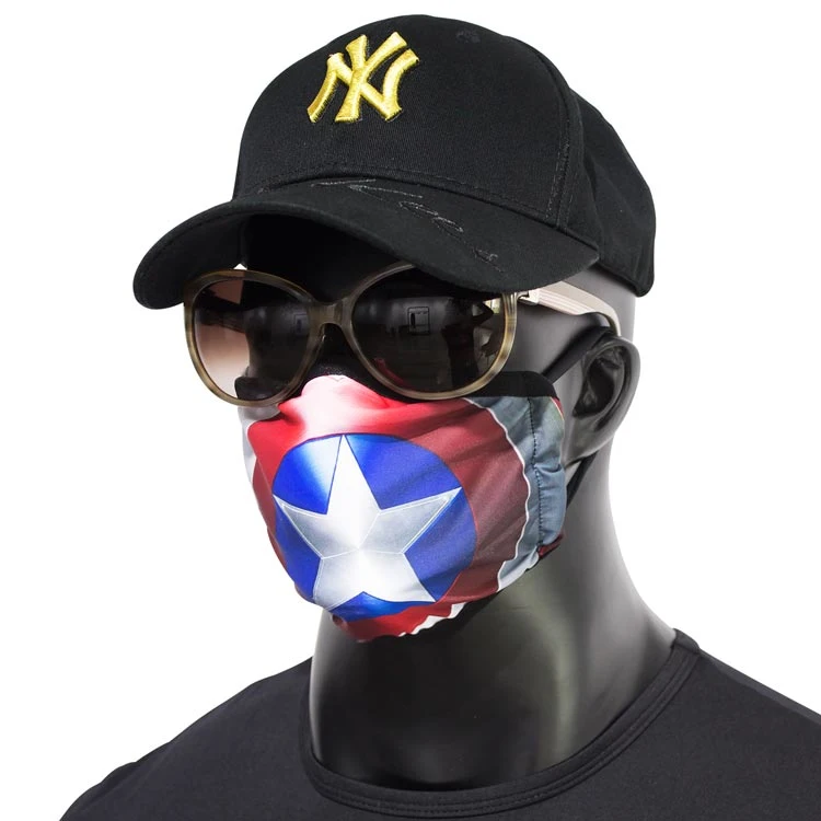 Washable Cotton Face Mask Bandana for Men Women Headwear Earloop Neck Gaiter Scarf Dust Wind Balaclava