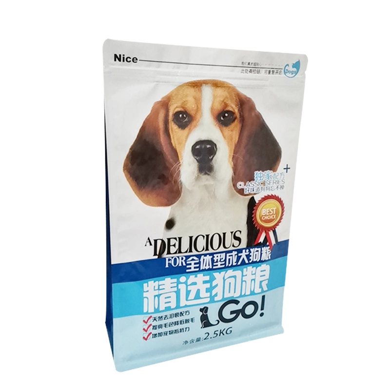 Custom Printed Quad Seal Package/Aluminum Foil Side Gusset Dog Pet Food Packaging Bag