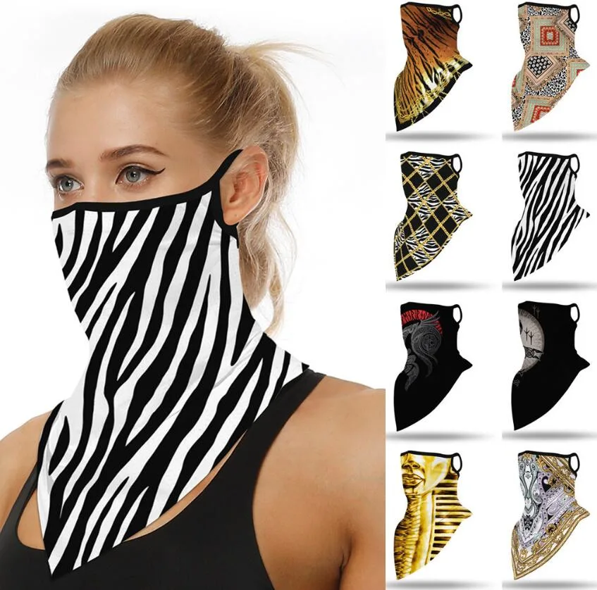 Wholesale Customized Patterns Neck Gaiter Face Scarf with Ear Loop High Elastic Bandana Scarf