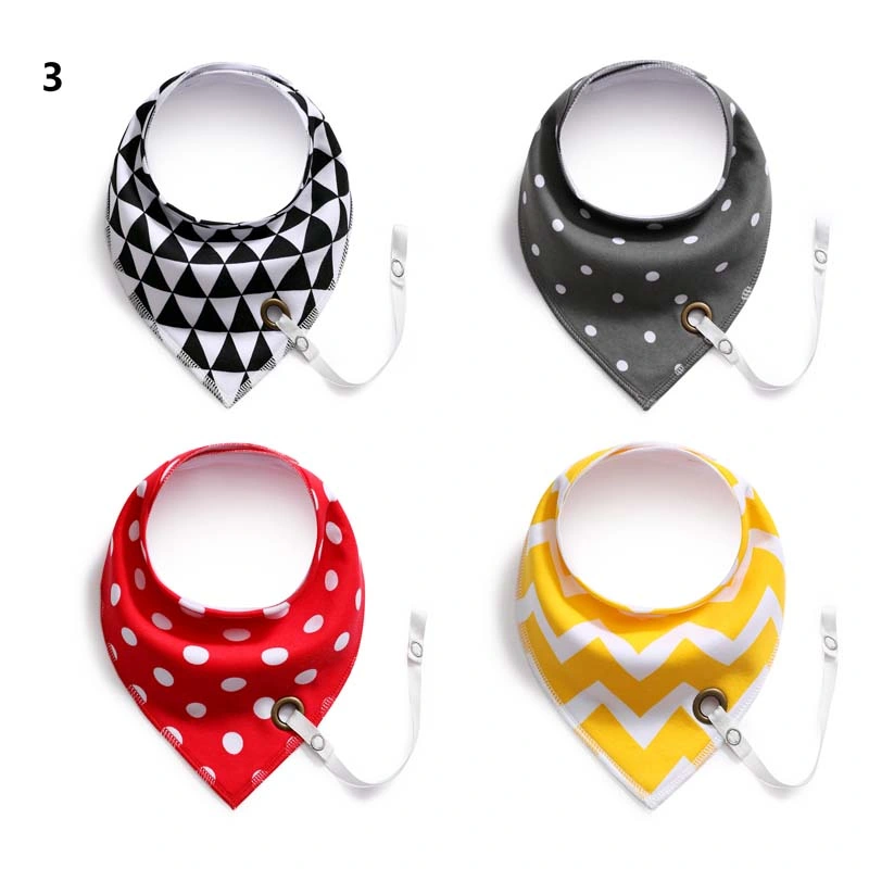 New Amazon Hot Selling Infant Combed Cotton Baby Triangle Bibs Saliva Towel