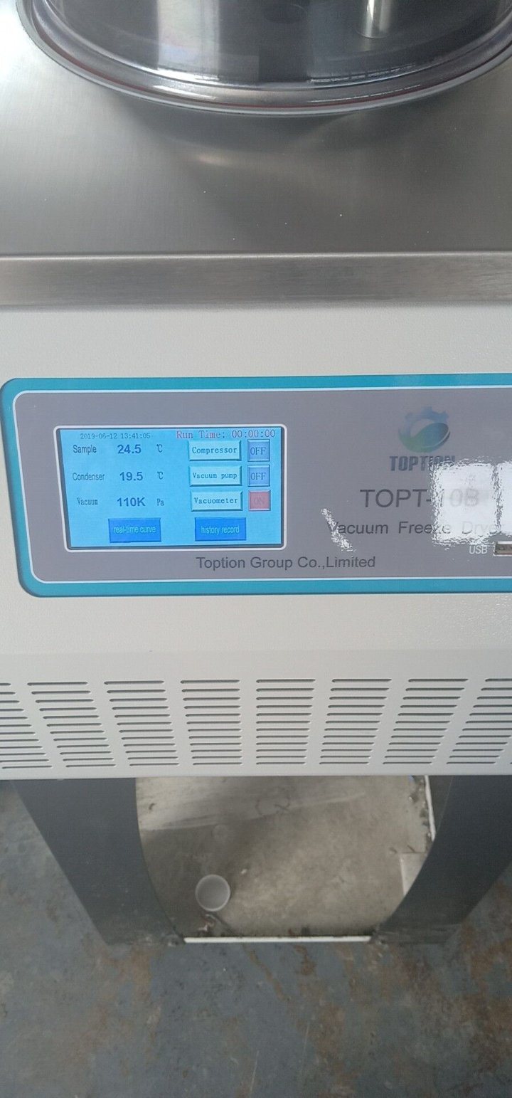 Topt-10b LCD Touch Screen Lyophilizer Vacuum Freeze Dryer