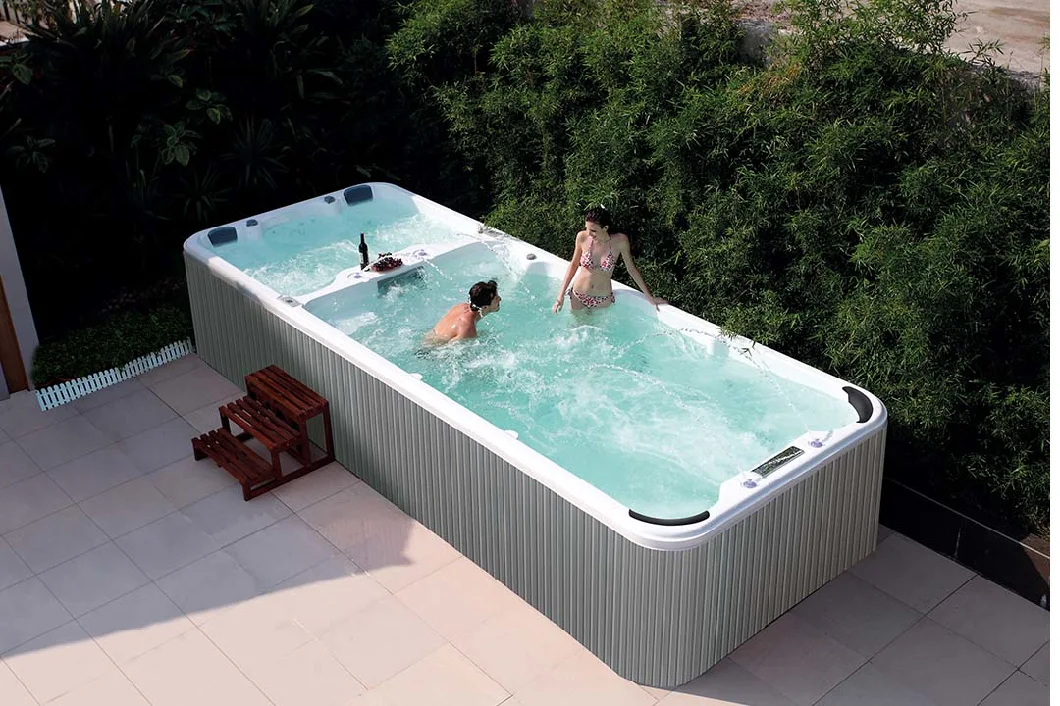 Large Endless Fiberglass Adult Swim SPA Pool Hot Tub Endless Pool Inground
