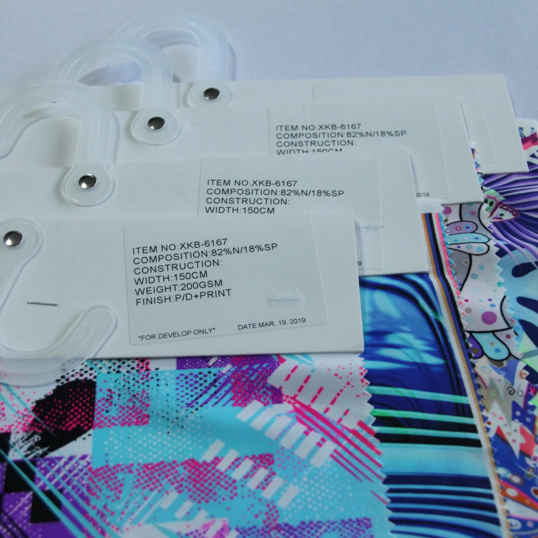 Nylon with Spandex Warp Knit Screen Print Fabric for Underwear/Swimwear/Sportswear