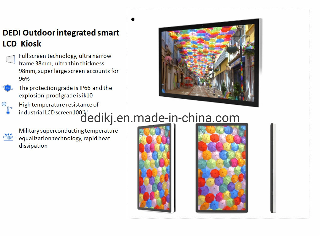 Outdoor 49 Inch LCD Digital Sign Board Floor Standing Poster Screen for Promoting Engaging Information
