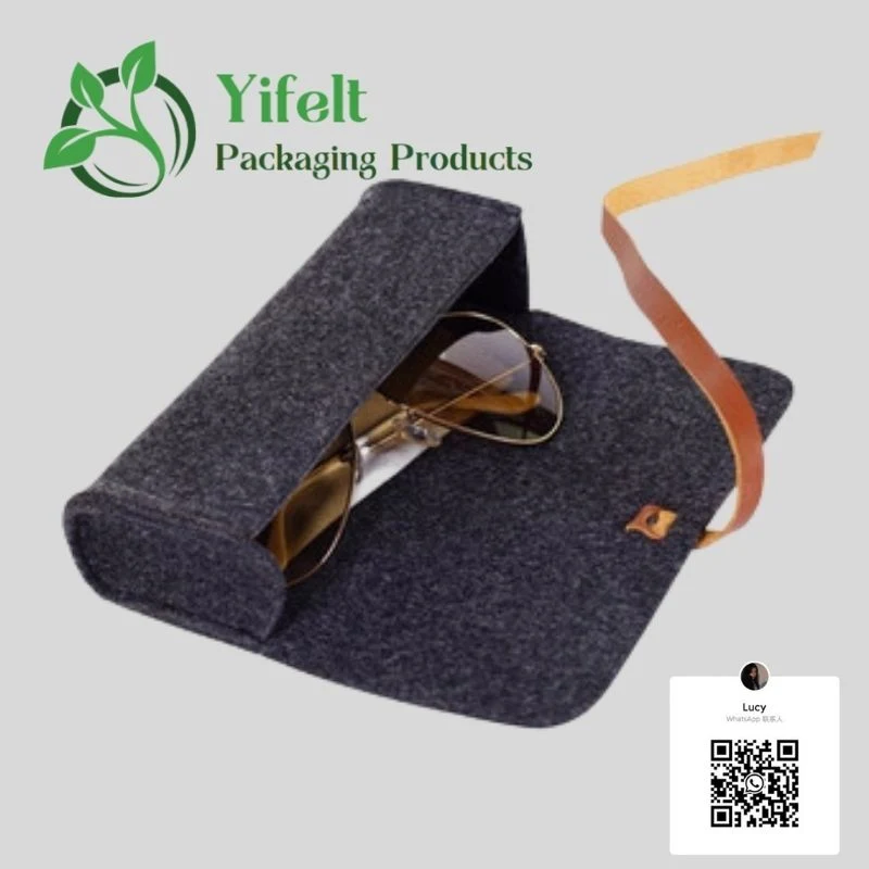 Multi Colors Soft Felt Zipper Eyeglass Cases with Microfiber Cloth for Sunglasses & Reading Glasses