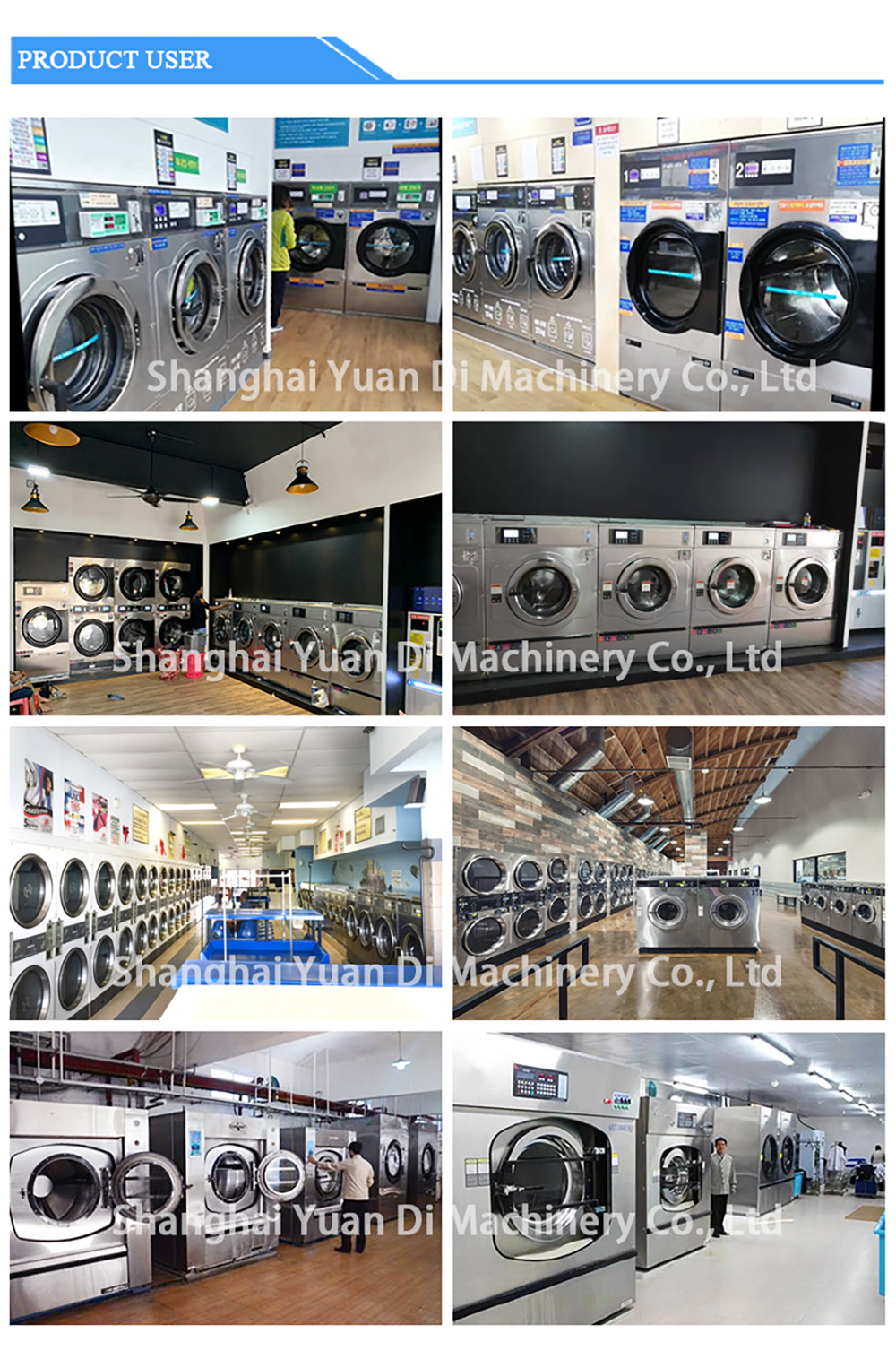 Double Layer Dryer Coin Operated Commercial Tumble Dryer 10kg-100kg