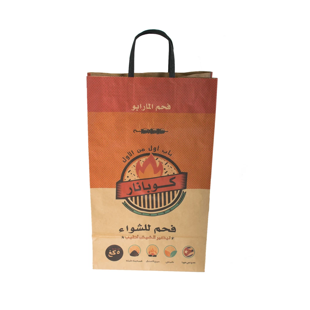 Eco Double Layer Paper 3kg 5kg Bamboo Charcoal Bag with Handle