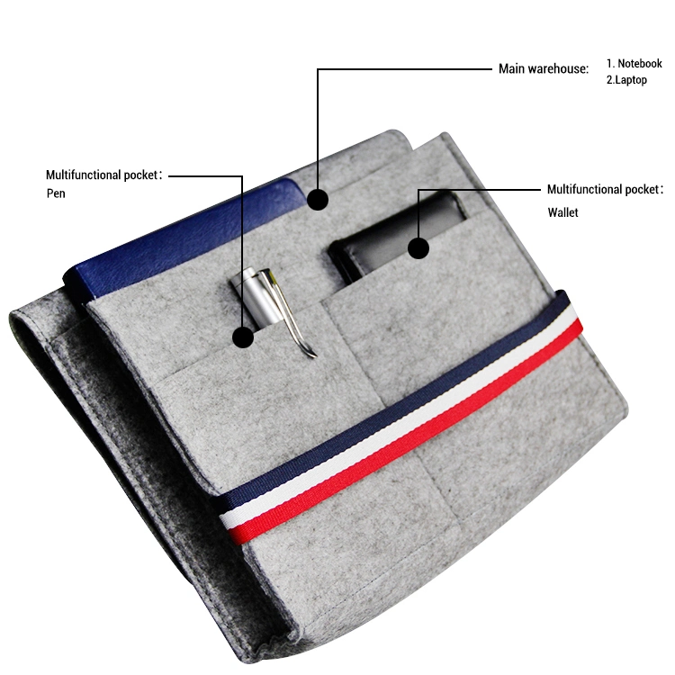 Specialized Logo Felt Cloth/Polyester Travel Passport Card Holder Wallet Document File Organizer Car Manual Holder