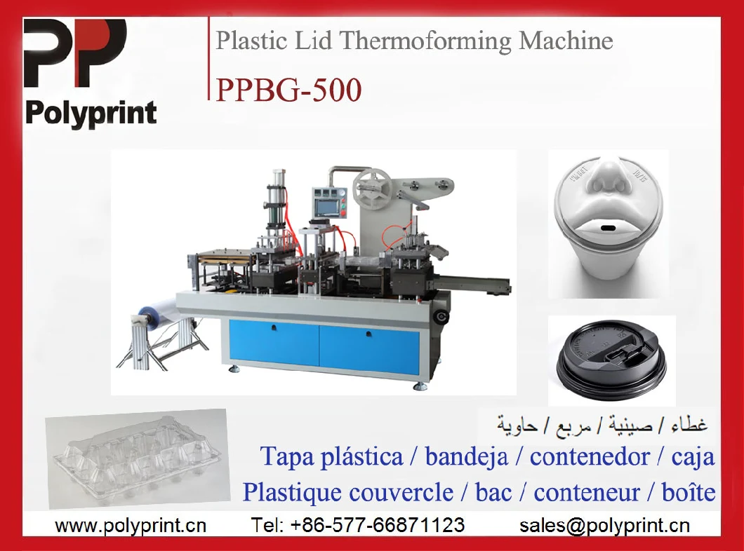 Double Layer PE Laminated Paper Cup Lid Thermoforming Machine (PPBG-500)