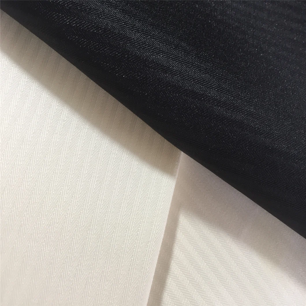 100d Polyester 90GSM Herringbone Style Lot Dyeing Black Color Fabric for Pocket