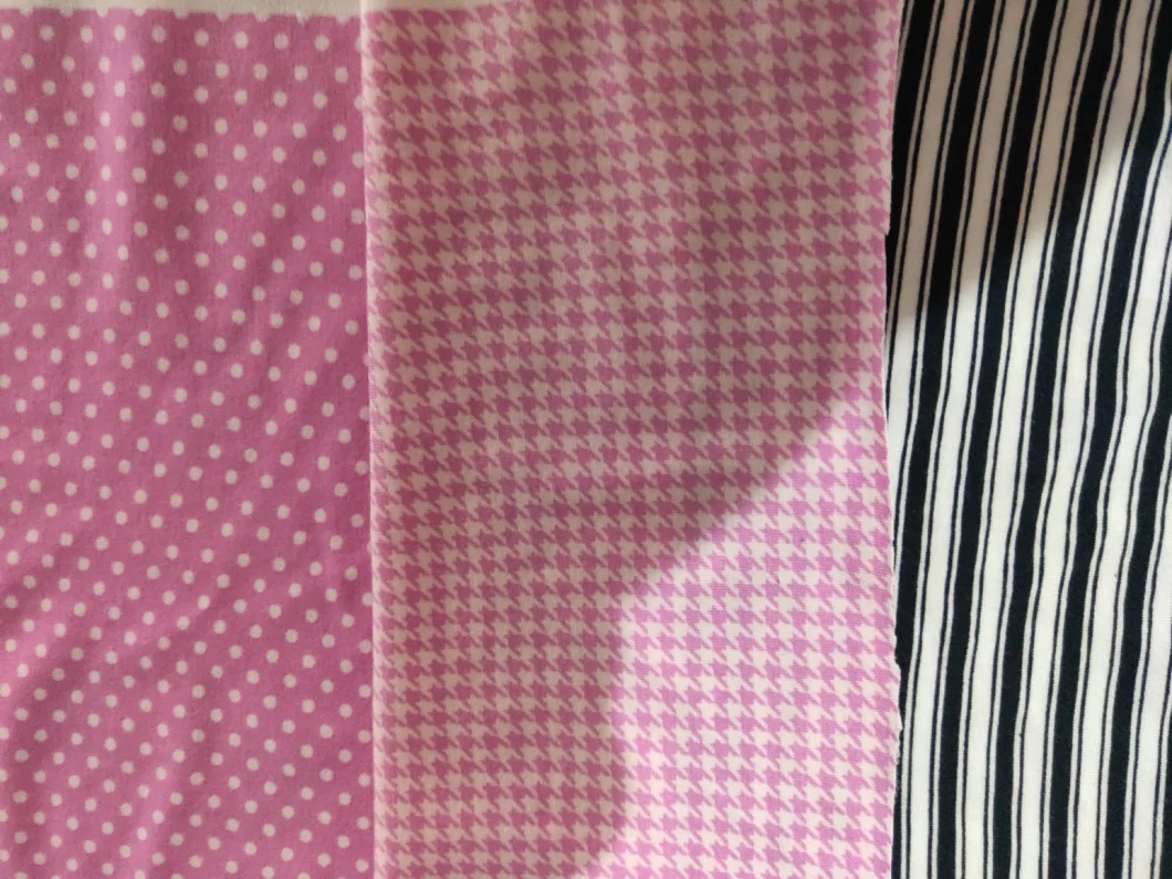 Single Jersey, Striped Fabric, Knitted/ Bamboo Fiber Fabric/ Spandex Fabric