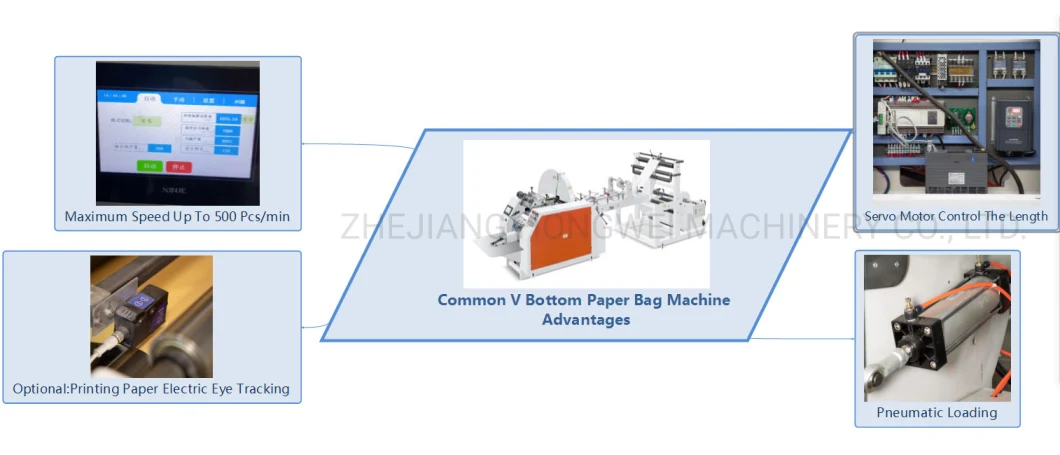 Sharp Bottom Kraft Grocery Paper Bag Making Machine Paper Bag Making Machine