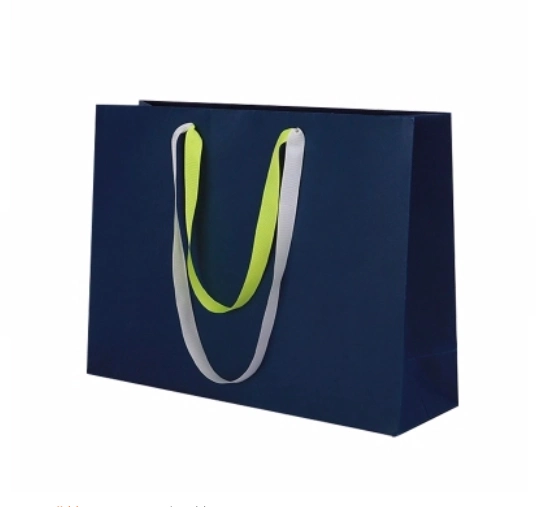 New Design Customise Clothing Gift Paper Shopping Packaging Bag with Double Handles
