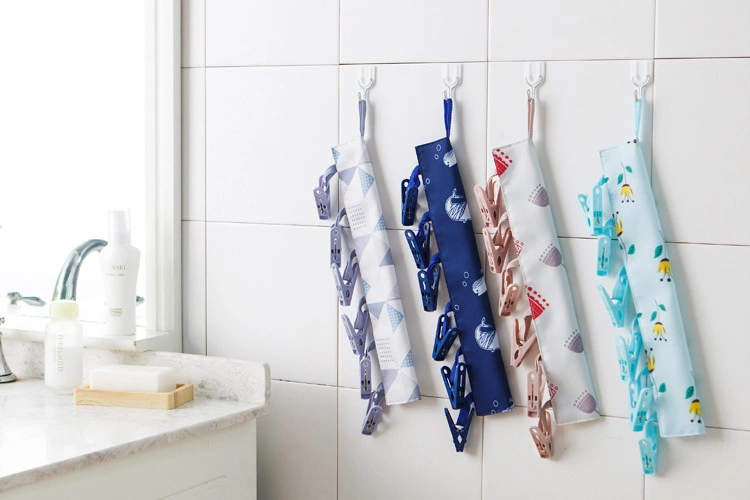 Travel Hot Selling Fabric Foldable Bathroom Drying Portable Clothes Hanger (ESG10681)