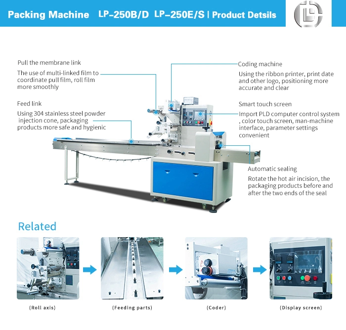 High Speed Automatic Flow Sanitary Napkin/ Toilet Paper/ Paper Napkin Packing Machine