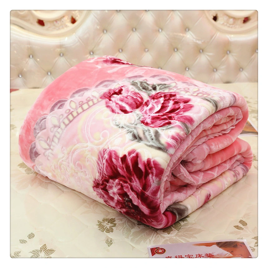 Winter Hot Sales Raschel Blanket/ Mink Blanket/ acrylic Blanket Cloudy Blanket