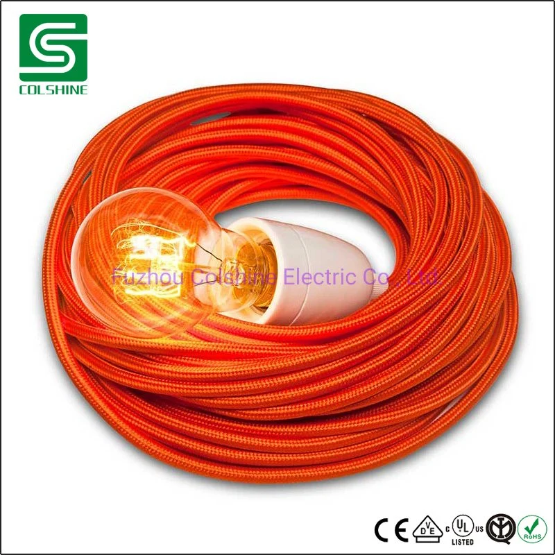 Electrical Wire Lighting Fabric Cable Braided Textile Cotton Cable Wire