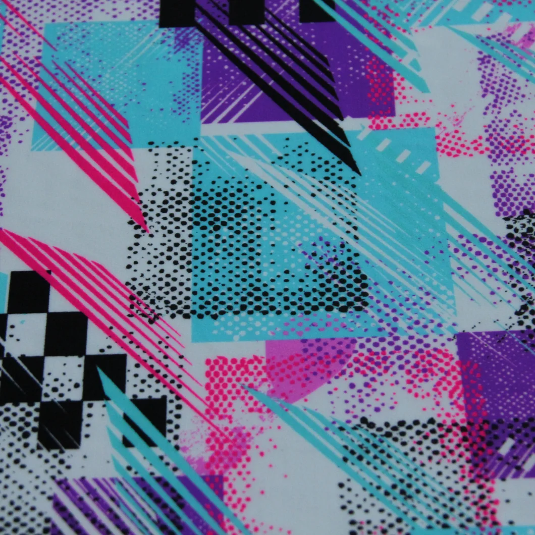 Nylon Spandex Screen Printed Fabric with Warp Knitted 200GSM for Swimwear/Bikini/Sportswear/Yoga Wear/Legging