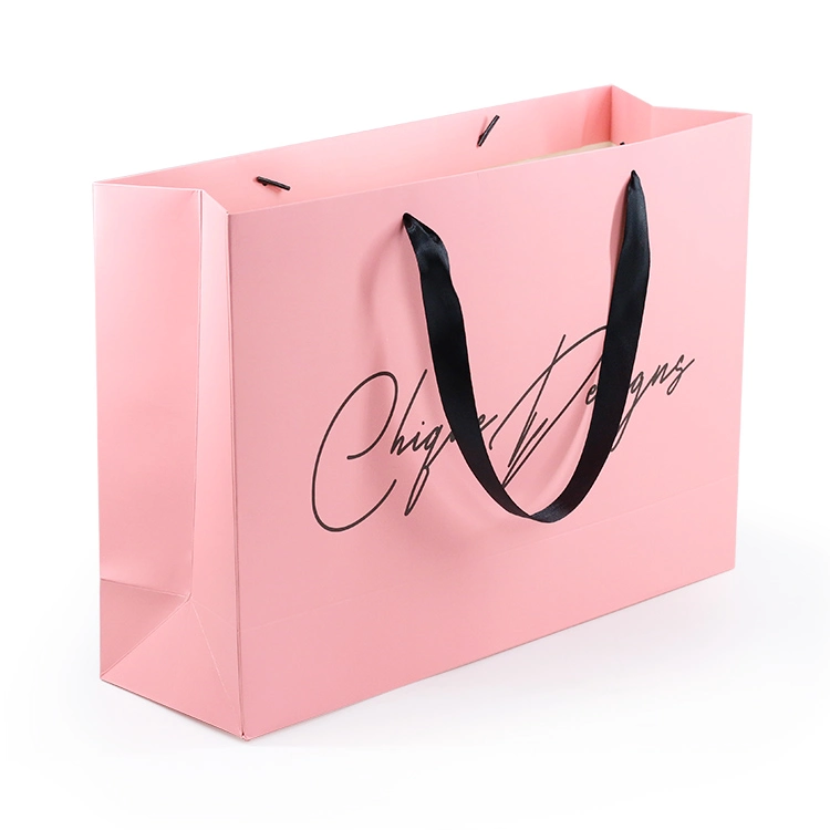 Custom Logo Print Shopping Paper Bag Clothing Shoe Packaging Gift Paper Bag