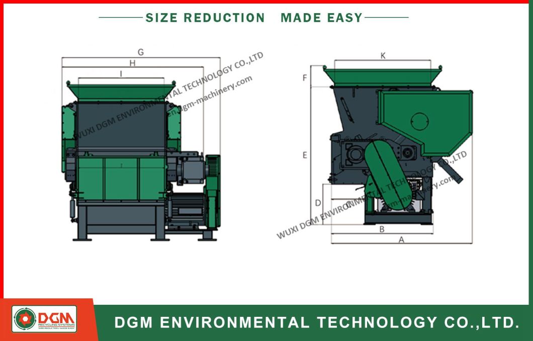 High Quality Single Shaft Shredding Machine for Car Tire Recycling