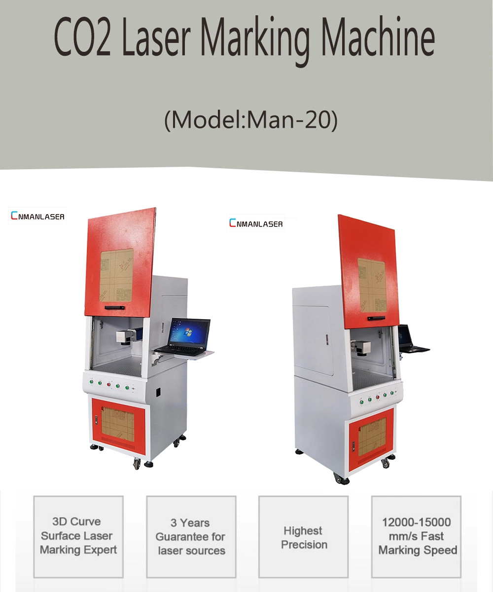 20W Good Quality Nonmetal Paper CO2 Laser Wire Marking Machine Factory
