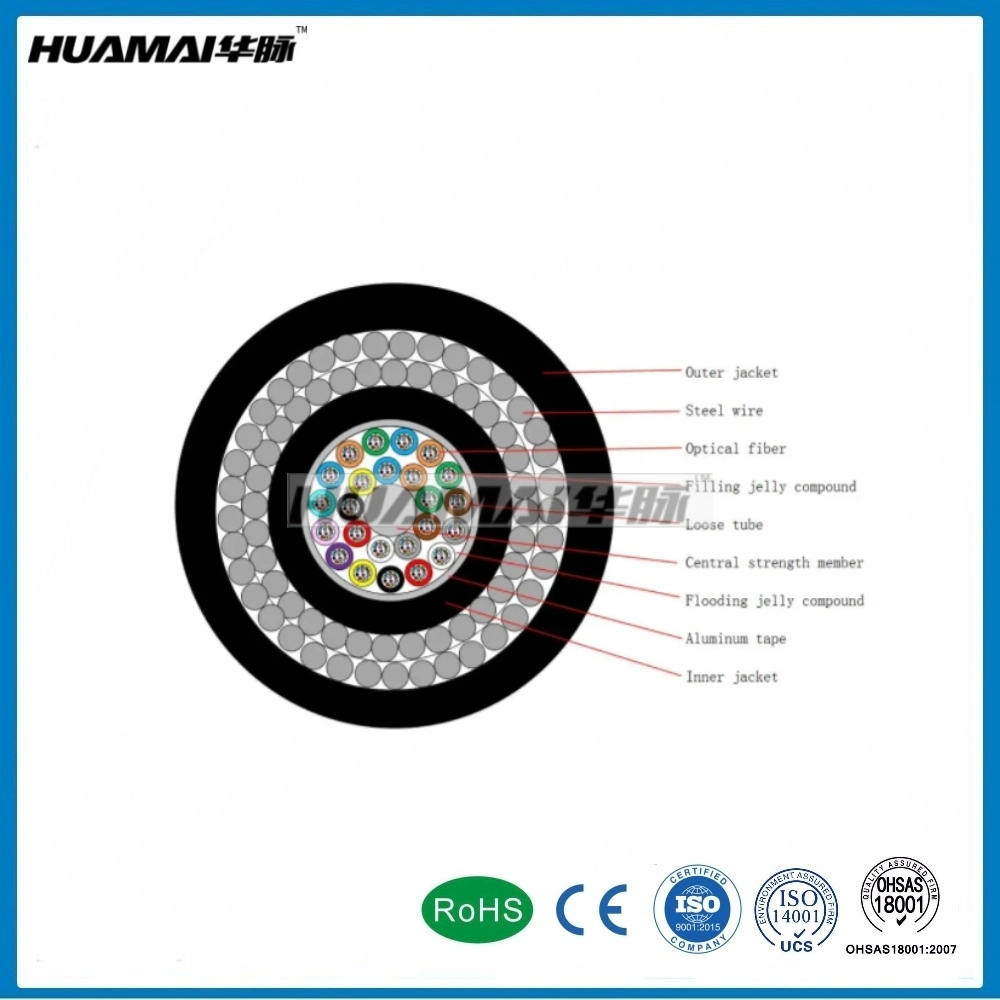 5G Communication System Steel Wire Armoured Electric Wire fiber Cable GYTA333