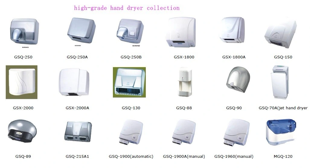 High Speed Jet Hand Dryer Automatic Bathroom Hand Dryer Wall Mounted Hand Dryer White
