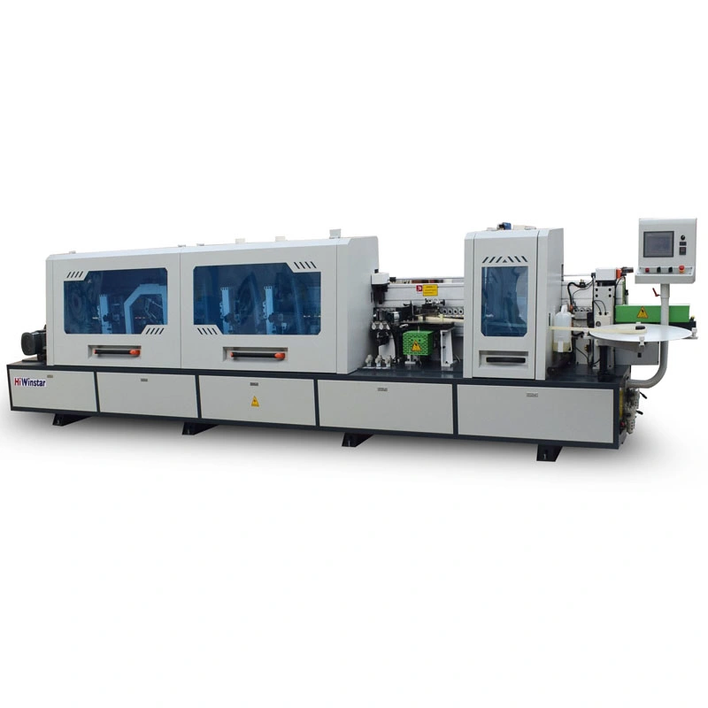 Ws828b Woodworking PLC Control Cleaning Agent Pre Milling Gluing PVC ABS Edge Banding Machine