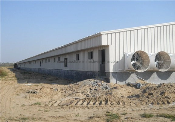 20000 Chickens Pre-Engineered Low Cost Steel Structure Chicken House Poultry Shed for Layer and Broiler