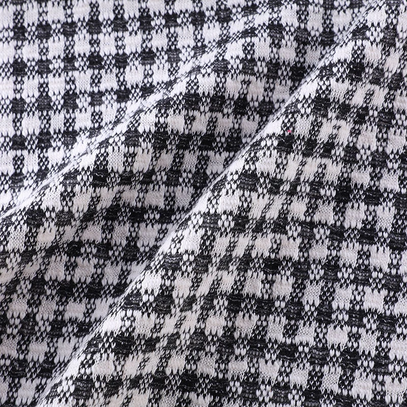 Wholesale Double Face Knitted Jacquard Herringbone Wool Visose Acrylic Polyester Fabric