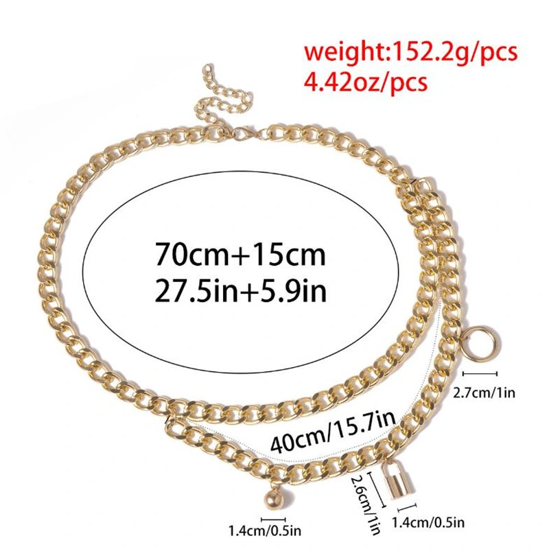 Wholesale Fashion Women Belts 2019 Dress Accessories Chain Belt Ladies Gold Link Belts for Wedding Dress