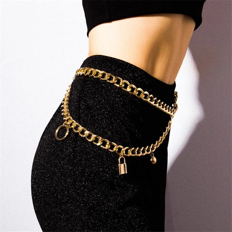 Wholesale Fashion Women Belts 2019 Dress Accessories Chain Belt Ladies Gold Link Belts for Wedding Dress