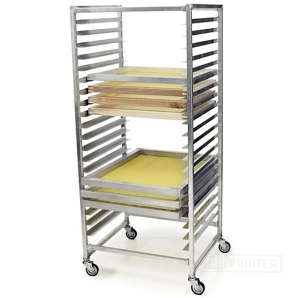 Rolling Stainless Drying Rack Trolley for Screen Printing