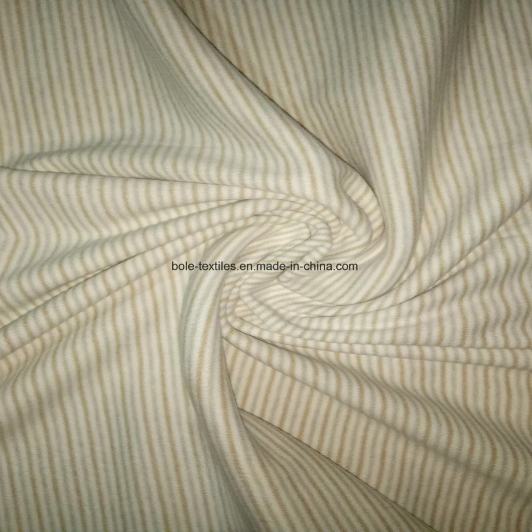Natural Colored Cotton Striped Fabric/Colored Cotton Double Layer Cloth/100% Cotton Knitted Fabric