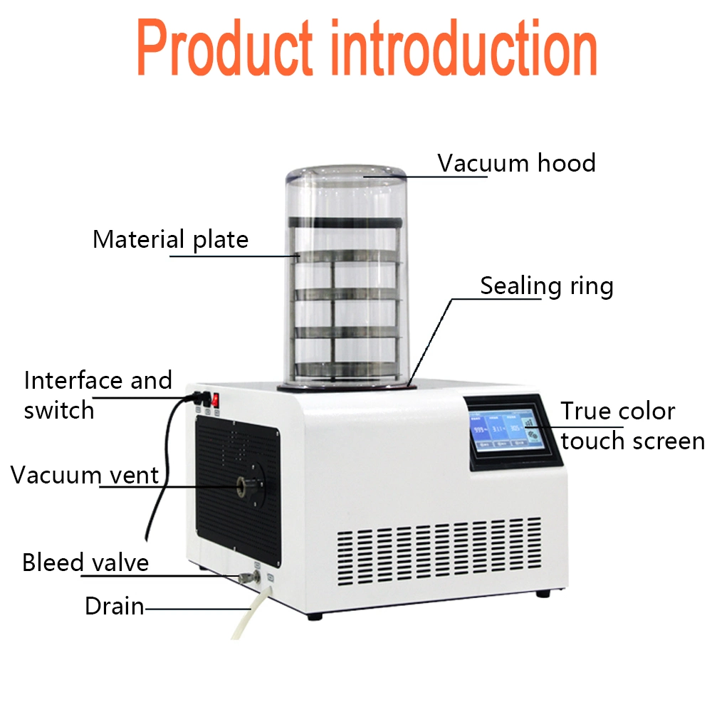 Pharmaceutical Desktop Touch Screen Vacuum Freeze Dryer