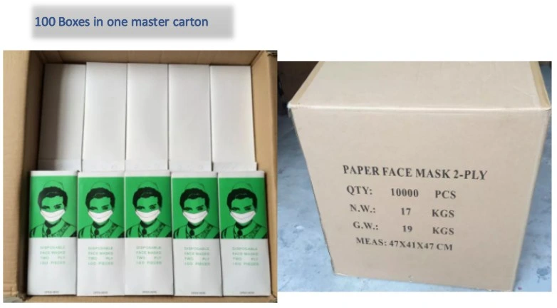 Double Layer Disposable Paper Face Mask
